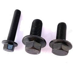 Black 304 Stainless Steel Hexagon Flange Bolts Heavy Series M4 M5 M6 M8