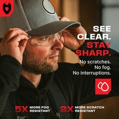 NoCry Clear Safety Glasses for Men and Women with One Size, Black & Green