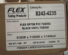 The FLEX GP70B PVC Tubing Black Vinyl Tubing- 100ft