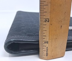 Coach Monogram Folder Portfolio Black For Writing Paper Pad Documents Holder