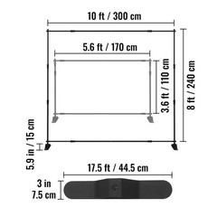 8x10Ft Banner Stand Heavy-Duty Backdrop Stand Telescopic Adjustable Repeat Step