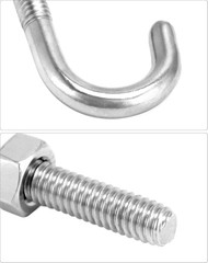 Steel J-Bolt with Nut, 5/16″ X 3″ Anchor Bolts, Pack of 10