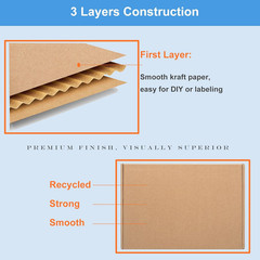 25-Pack Brown Corrugated Shipping Boxes 7x5x2″ for Small Business Packaging