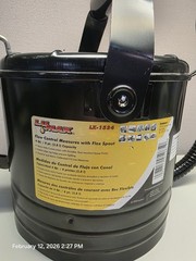 Lumax LX-1534 Black 4 Quart Flow Control Measure Can with a Flexible Spout.
