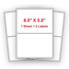 8.5″x5.5″ Shipping Labels Self Adhesive 2 Per Sheet for Laser & Inkjet Printers