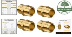 Corrosion Resistant Hex Brass Nipples for High Pressure Applications – Set of 4