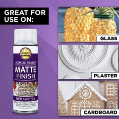 Aleene’s Spray Finish 6oz Acrylic Sealer, 6 Ounce (Pack 6 OZ, Clear – Matte