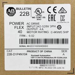 NEW Unopened Allen-Bradley 22B-D1P4N104 PowerFlex 40 AC Drive 2022 22BD1P4N104