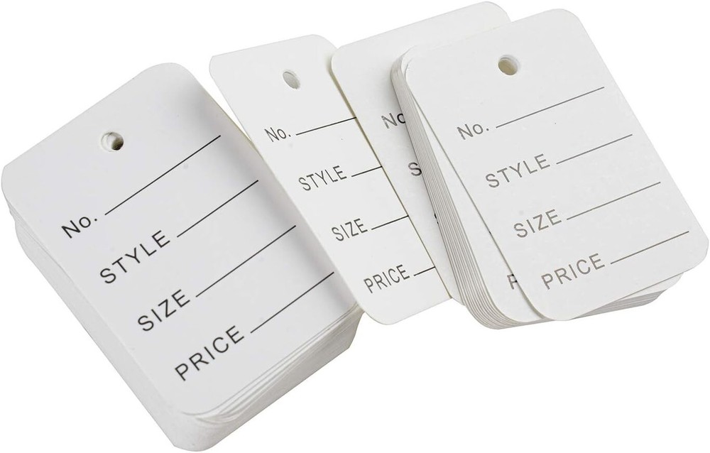 900 Pcs Price Tags, Clothes Size Tags Coupon Tags Making 1.38 inch x 1.77inch