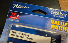 NEW Brother TZe-2312PK P-Touch Label Tape Black on White 1/2″ 12mm Value 2 Pack