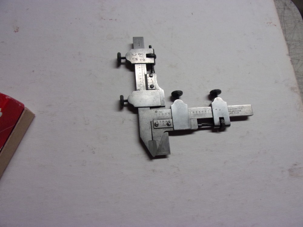 STARRETT #456-A 20-2 Pitch Gear Tooth Vernier Calipers. Carbide Tipped used