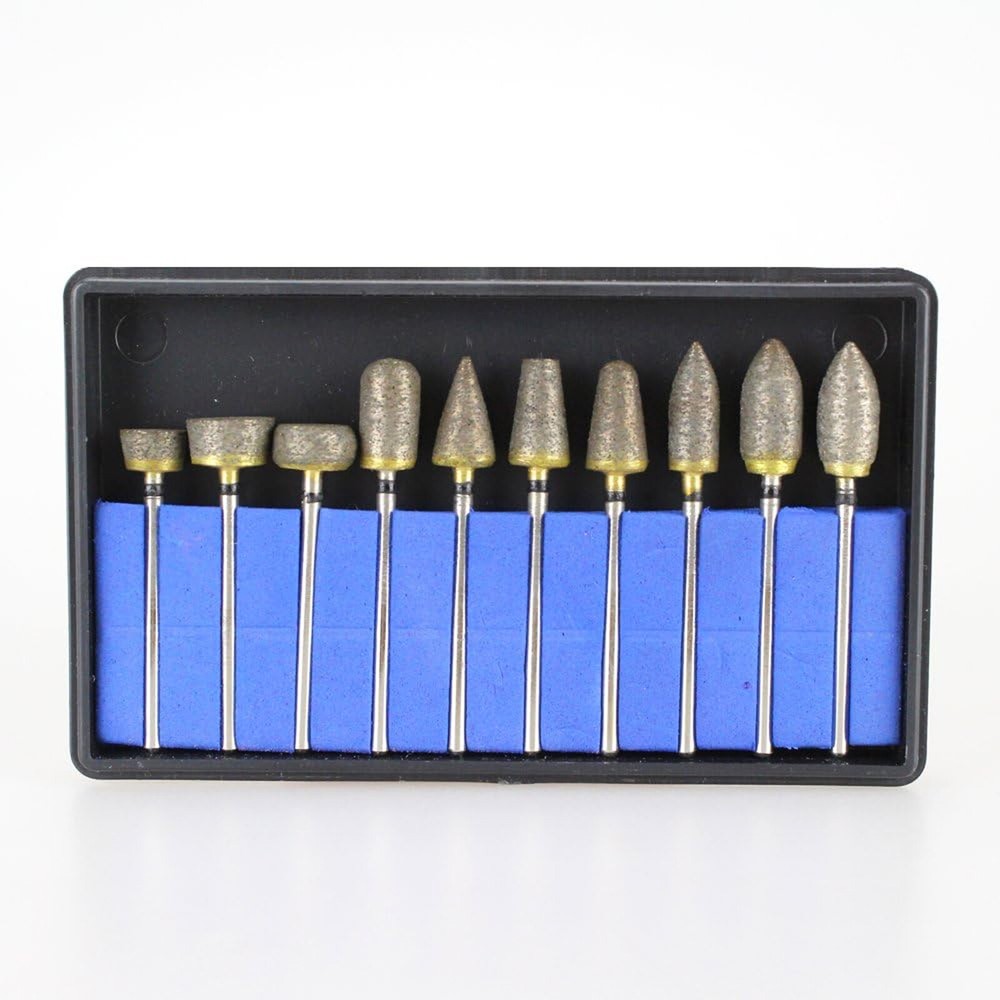 10pcs 2.35mm Dental Lab Polishing Burr Fully-Sintered Diamond Burs Tooth Drills