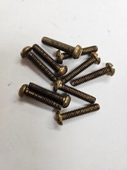 (10pc Pack) 1/4-20 x 1-1/4″ SOLID BRASS Machine Screw Round Head Slotted NEW