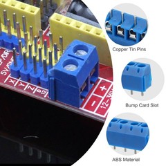 100PCS 5mm 0.2″ Pitch PCB Mount Screw Terminal Block Connector 2P 3P 4P 14-22AWG