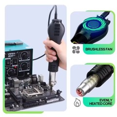 YIHUA 862D++ 750W Hot Air Rework Station Digital Soldering Iron Station Kit SMD