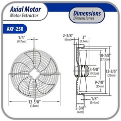 Appli Parts Axial Fan Motor Guard Mounted 9-7/8in (250mm) Fan Blade 220V/1Ph/50-
