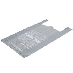 Bags Extra Large 18 x 8x 32 Gray Thank You T-Shirt Plastic Grocery Shopping Bags