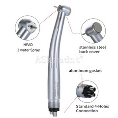Dental High Speed Handpiece 3 Water Spray Ceramic Bearing 4 Holes ASKEADNT
