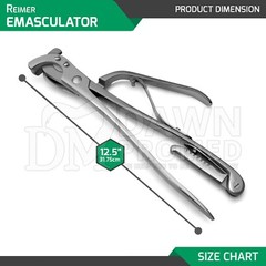 Reimer Emasculator Castration Clamp 12.5″ Double Crush Veterinary Instruments A+