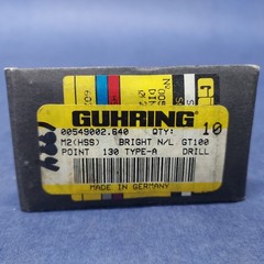 Guhring HSS #37 Jobber Length Drills 2.640 GT100 Bright .104 20 Pcs