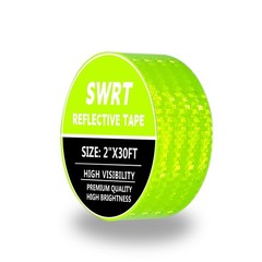 Reflective Tape 2 Inch x 30 Feet DOT-C2 Shining Star Fade Resistant Green