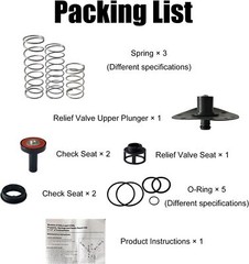 3/4″”-1″” Backflow Repair Kit for 975XL 975XL2 Replacements RK34-975XLC, Black