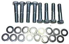 307A ZINC PLATED STEEL BOLT SIZE 5/8IN-10X4-1/8IN WASHERS ID 7/8IN LOT OF 32
