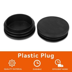 MewuDecor 12mm (1/2 Inch) Round Plastic Plug, Black 12mm,