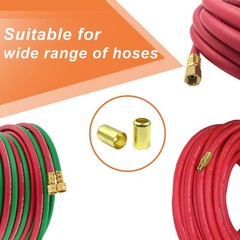 50PCS 7328 Hose Ferrules Brass Fitting, 0.656in ID x 1in Long 7328, Yellow