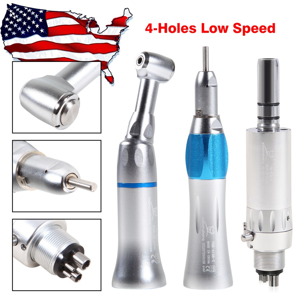 Dental Low Speed Handpiece Contra Angle Straight Air Motor 2/4H Hand piece