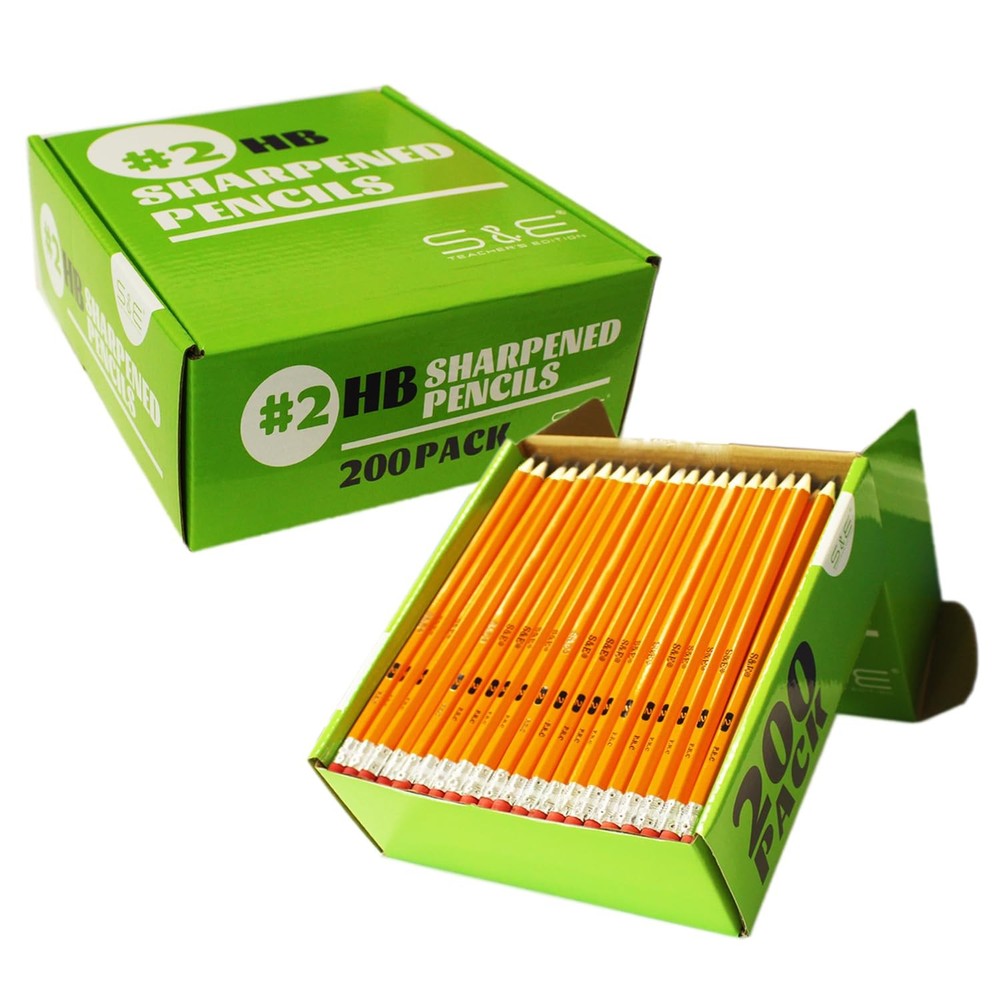 Woodcased #2 Pencils, Pre-sharpened, HB Lead Bulk Box, Pencils No. 2, Yellow,…