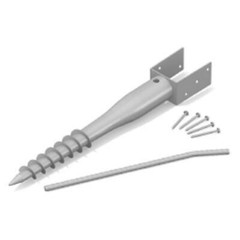 No Dig Ground Screw Anchor Spike – U Shaped Post Stake for Mailbox and Fence