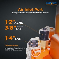 Elitech 2-in1 HVAC Tool Kit with 5CFM Vacuum Pump Digtal Manifold Gauge LMG-10W