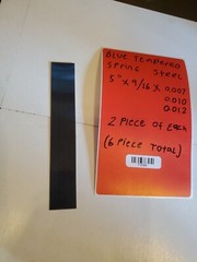 Blue Tempered Spring Steel 5″ x 9/16 X 0.007 / 0.010″ / 0.012″ 2 Of Each Piece