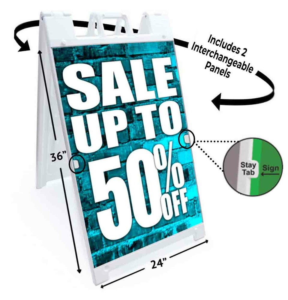 Sale Up To 50% Off Signicade 24×36 Aframe Sidewalk Sign Banner Decal