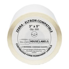 ZEBRA / ELTRON 3×5 (3″ x 5″) Direct Thermal Labels – (1) Roll of 300 Labels