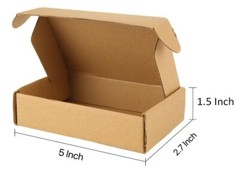 10~100-5×2.7×1.5in Shipping Boxes Pack Brown Corrugated Cardboard Boxes giftbox