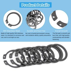 65# Mn Steel Black 3-150mm External Circlips Retaining Rings Snap CirClip DIN471
