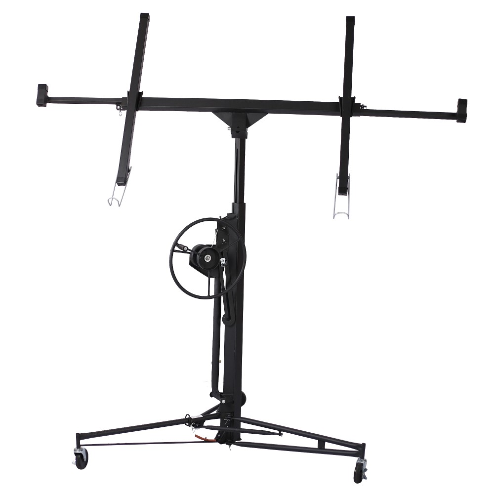 FOREOCELIV 11ft Drywall Lift Panel Hoist Jack Lifter 150 lbs Ceiling Wall Black