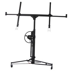 FOREOCELIV 11ft Drywall Lift Panel Hoist Jack Lifter 150 lbs Ceiling Wall Black