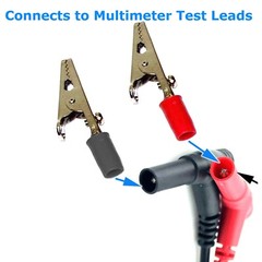 For Fluke Multimeter Test Lead Kit 4mm Banana Plug Probe Tip Alligator Clip