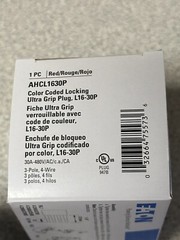NEW Eaton AHCL1630P Red Locking Ultra Grip Plug NEMA L16-30P 30A 480V 3ØY 3P4W