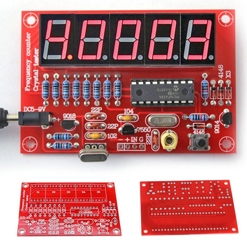 DIY Kits Automatic 1Hz-50MHz Crystal Oscillator Frequency Counter Tester Meter c