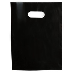 Merchandise Bags 100 Black 9″x12″ Size 1.5Mil Thick With Handles