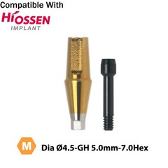 Titanium Mini Straight Transfer Abutment with Screw For Hiossen Osstem Ø4.5mm