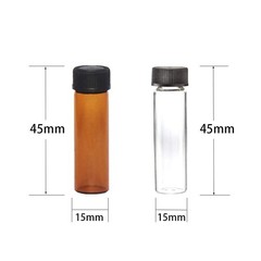 100pcs 4ml Glass Vials Amber/Clear Vials with Caps Small Lab Vials Sample Vials