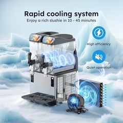 30L 8Gal Slushy Machine 110V Frozen Drink Maker Smoothie Machine Multi-Mode