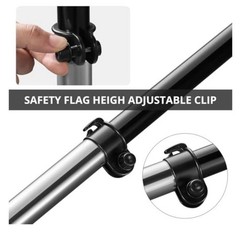 2 Pack-15ft Fiberglass Swooper Pole For 12ft Feather Flag HeavyDuty Ground Stake