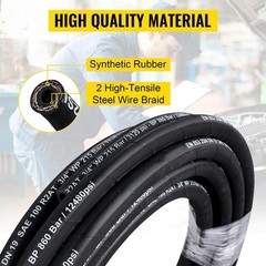 Hydraulic Hose 100ft Coiled Hydraulic Hose 1/2″ SAE W.P. PSI4000 R2 Steel