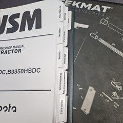 KUBOTA Model B3350 Illustrated parts list and Workshop manual